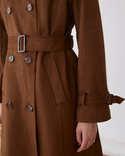 Cargar imagen en el visor de la galería, Abrigo antelina marrón