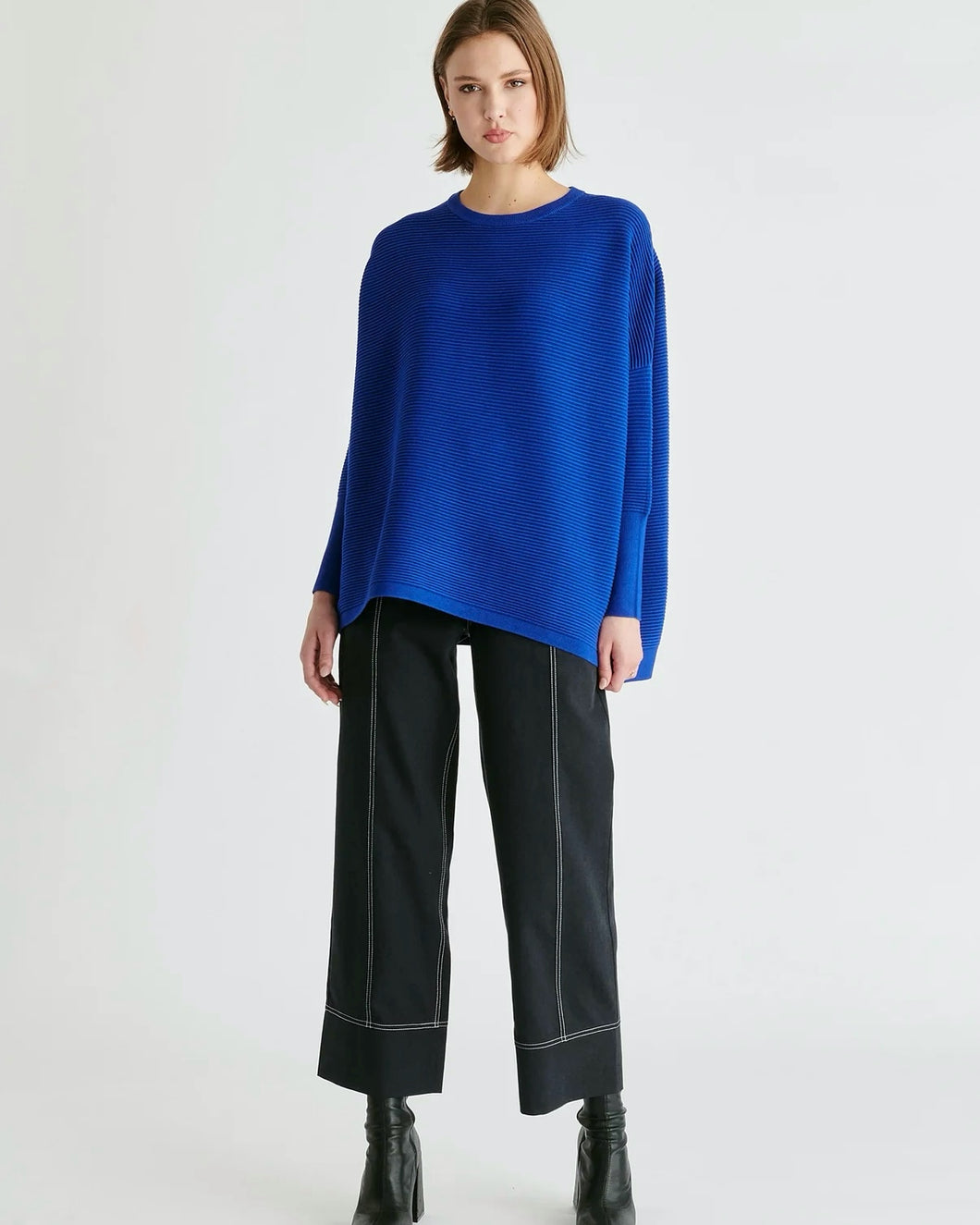 Jersey azulón canalé