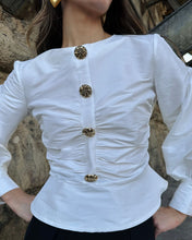 Cargar imagen en el visor de la galería, Blusa blanca botones