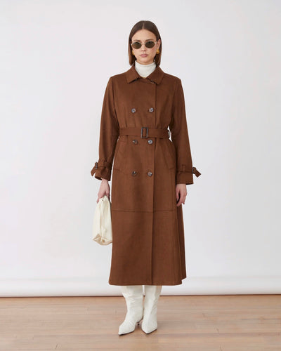 Abrigo antelina marrón