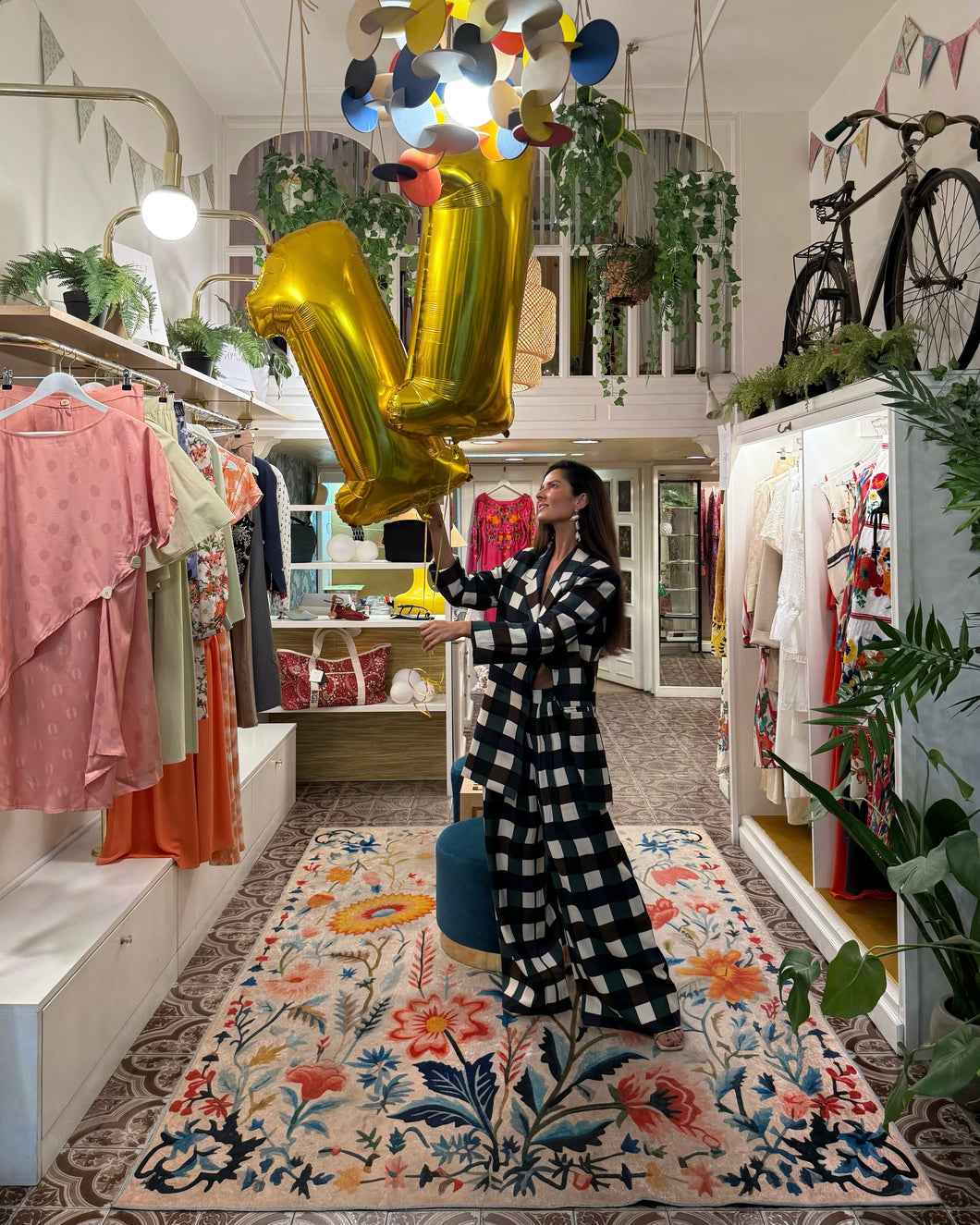 Blazer largo cuadros