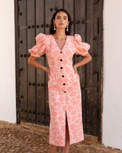 Cargar imagen en el visor de la galería, Vestido flor salmón