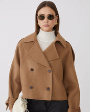 Cargar imagen en el visor de la galería, Abrigo camel lana
