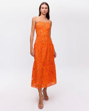 Cargar imagen en el visor de la galería, Vestido naranja bordado