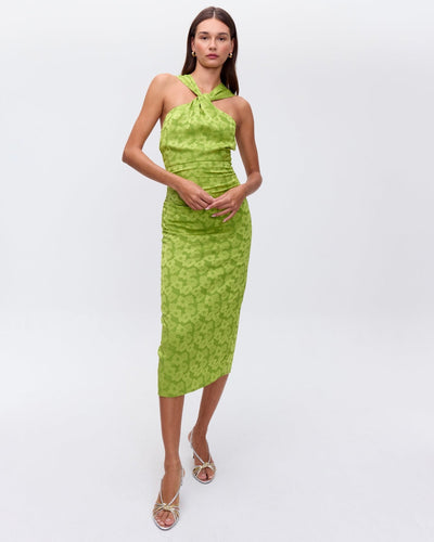 Vestido lima cuello halter