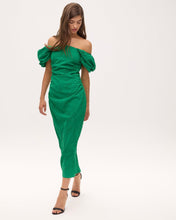 Cargar imagen en el visor de la galería, Vestido damasco verde